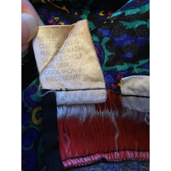 Vintage Womens Blouse Size 22W Multicolor Paisley Print Gold Button Accents Fair - Picture 5 of 7